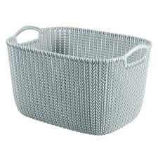 CURVER Kötött hatású kosár, L méret, CURVER &quot;Knit&quot;, kék papírárú, csomagoló és tárolóeszköz
