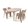 CURVER Lino 4+1 kerti bútor garnitúra szett cappuccino