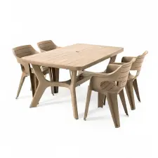 CURVER Natalie 4+1 kerti bútor garnitúra szett cappuccino kerti bútor