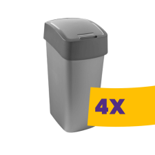 CURVER Pacific Flip Bin billenőfedeles szelektív hulladékgyűjtő szemetes Szürke 45L (Karton - 4 db) szemetes