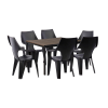 CURVER Parker 6+1 kerti bútor garnitúra szett dió-grafit