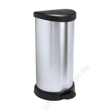 CURVER Pedálos szemetes, fémahatású, 40 l, CURVER (UCPE40) szemetes