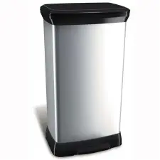 CURVER Pedálos szemetes, fémhatású, 50 l, CURVER nyomtatópatron & toner