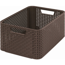  CURVER Rattan hatású kosár, 18l, sötétbarna, CURVER &quot;Style M&quot; bútor