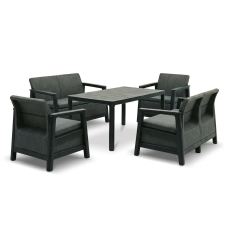 CURVER Scandi Fiesta linea duo kerti bútor garnitúra szett grafit-hűvösszürke kerti bútor