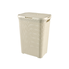 CURVER Style rattan hatású szennyestartó 60L krém (189207) bútor