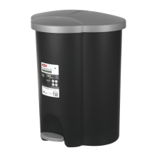 CURVER Trio 17 literes pedálos szelektív hulladékgyűjtő szemetes - Fekete/Ezüst (254540) szemetes