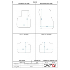 CUSTO-POL Méretpontos szövetszőnyeg garn. BMW X1 (F48) 2015- – Custo Pol autószőnyeg