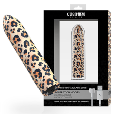  Custom Bullets - Leopard mágneses vibrátor 10 erősséggel vibrátorok