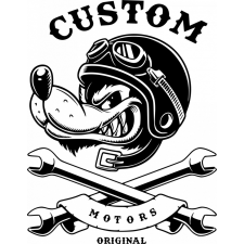  Custom motors matrica 50cm x 40cm autó dekoráció