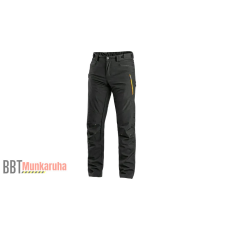 CXS Akron softshell nadrág, fekete/HV sárga/narancs