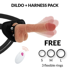  CYBER SILICOCK - STRAP-ON MR RICK TÁVVEZÉRLŐS VIBRÁTOR műpénisz, dildó