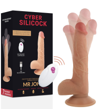  CYBER SILICOCK – távirányítós, reális dildó 23,88 cm vibrátorok