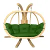 Czillo SwingPod XL prémium függőfotel, állvánnyal, zöld színű párnával