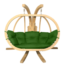 Czillo SwingPod XL prémium függőfotel, állvánnyal, zöld színű párnával kerti bútor