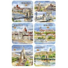 Czworka Parafa poháralátét 6db-os szett, Budapest konyhai eszköz