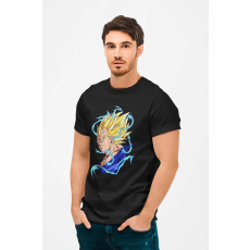  D&B Férfi/Unisex Póló AN00005 DragonBall Fekete-Méret 2XL