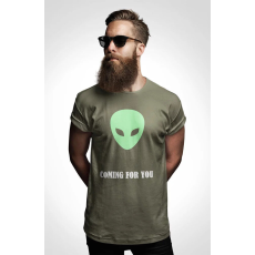  D&B Férfi/Unisex Póló EB00003 Coming Katonai zöld-Méret 5XL