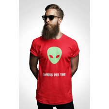 D&B Férfi/Unisex Póló EB00003 Coming Piros-Méret S férfi póló