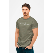 D&B Férfi/Unisex Póló GM00004 CounterStrike Katonai zöld-Méret 4XL férfi póló