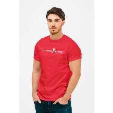 D&B Férfi/Unisex Póló GM00004 CounterStrike Piros-Méret XL férfi póló