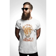  D&amp;B Férfi/Unisex Póló GM00006 Fireball Fehér-Méret XL férfi póló