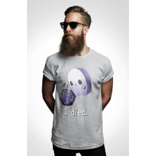 D&B Férfi/Unisex Póló GM00008 I Died Szürke-Méret 4XL férfi póló