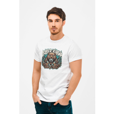 D&B Férfi/Unisex Póló ME00002 BoberKurwa Fehér-Méret 4XL férfi póló