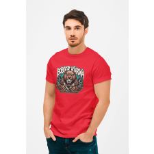 D&B Férfi/Unisex Póló ME00002 BoberKurwa Piros-Méret M férfi póló