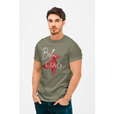  D&B Férfi/Unisex Póló MO00003 MoneyHeist Katonai zöld-Méret S