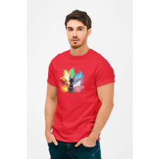  D&amp;B Férfi/Unisex Póló MO00008 Fox Piros-Méret 5XL férfi póló