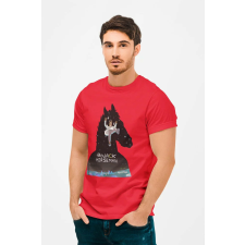 D&B Férfi/Unisex Póló MO00010 BoJackHorseman Piros-Méret M férfi póló