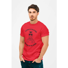  D&B Férfi/Unisex Póló MO00011 BoJackHorseman Piros-Méret 4XL