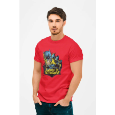 D&B Férfi/Unisex Póló MO00016 Batman Piros-Méret 5XL férfi póló