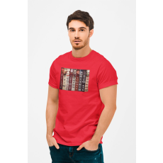  D&B Férfi/Unisex Póló MO00024 Horror Piros-Méret XL