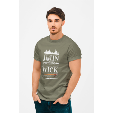 D&B Férfi/Unisex Póló MO00025 JohnWick Katonai zöld-Méret 2XL férfi póló