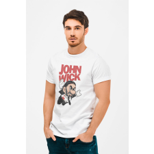  D&amp;B Férfi/Unisex Póló MO00027 JohnWick Fehér-Méret S férfi póló