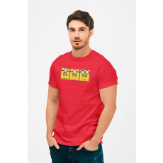  D&B Férfi/Unisex Póló MO00032 Minions Piros-Méret XL
