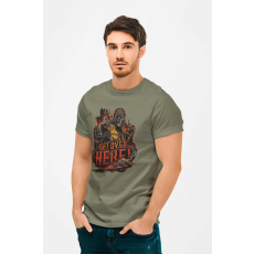  D&B Férfi/Unisex Póló MO00035 Mortal-kombat Katonai zöld-Méret 2XL