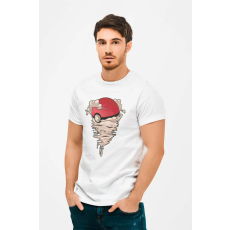  D&B Férfi/Unisex Póló MO00041 Pokemon Fehér-Méret XL