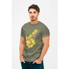 D&B Férfi/Unisex Póló MO00042 Pokemon Katonai zöld-Méret 3XL férfi póló