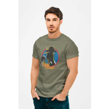  D&amp;B Férfi/Unisex Póló MO00055 TheSimpsons Katonai zöld-Méret XL férfi póló