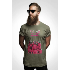  D&B Férfi/Unisex Póló MO00059 Squid Game Piros-Méret L