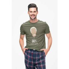  D&B Férfi/Unisex Póló MO00061 Squid Game001 Katonai zöld-Méret L