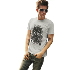  D&B Férfi Unisex Póló PC00005 Fekete Panter Szürke-Méret 4XL