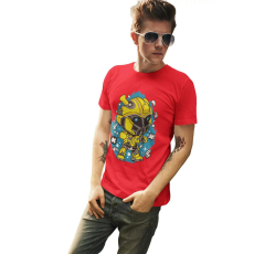  D&B Férfi Unisex Póló PC00006 Bumble Bee Piros-Méret 2XL