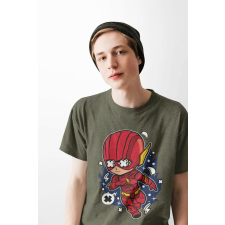 D&B Férfi Unisex Póló PC00011 Flash Katonai zöld-Méret XL férfi póló