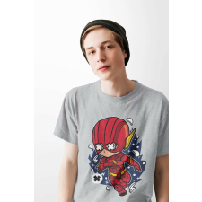 D&B Férfi Unisex Póló PC00011 Flash Szürke-Méret L férfi póló