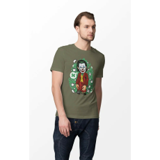  D&B Férfi Unisex Póló PC00014 Joker Katonai zöld-Méret 3XL