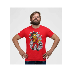  D&B Férfi Unisex Póló PC00020 Michael Jackson Zombie Piros-Méret 5XL